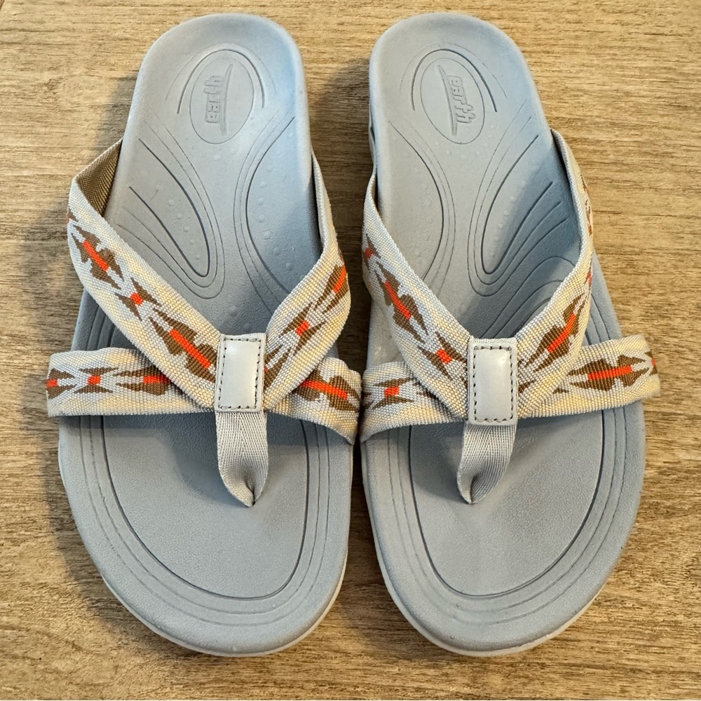 Earth Origins Women’s Sandals Size 8 Comfort Orthotic Tribal Aztec Design